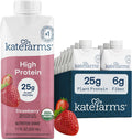 KATE FARMS Organic High Protein Strawberry Shake, 25g Protein, 12 Pack