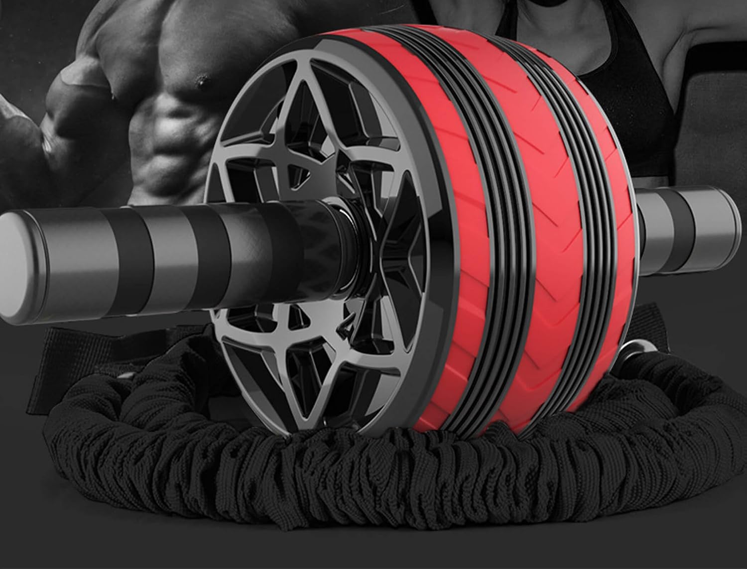 AB Wheel Roller, Exercise Abdominal Wheel Fitness for Gym & Home, Core Work-out Strength-Training Roller