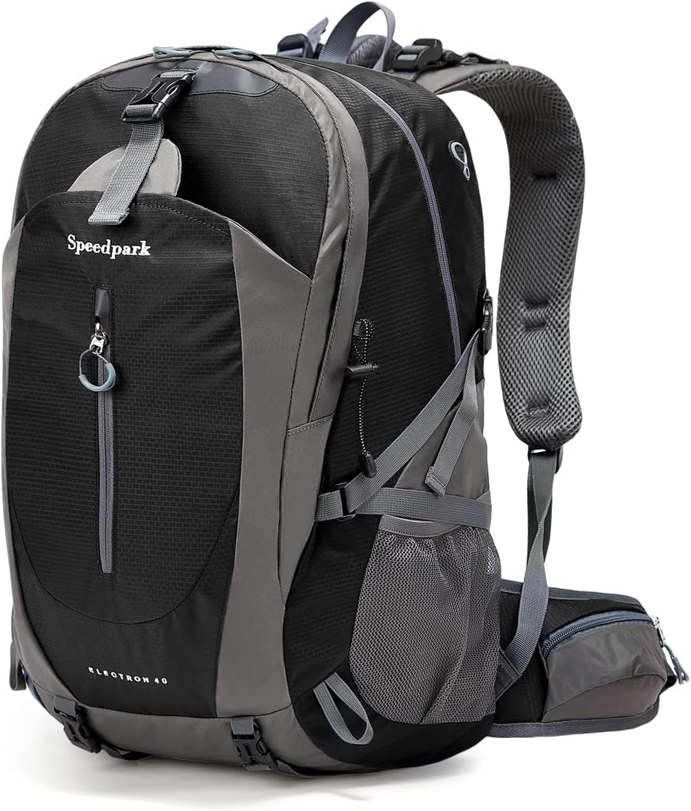 SPEEDPARK 40L Hiking Backpack, Lightweight Camping Daypack with Rain Cover