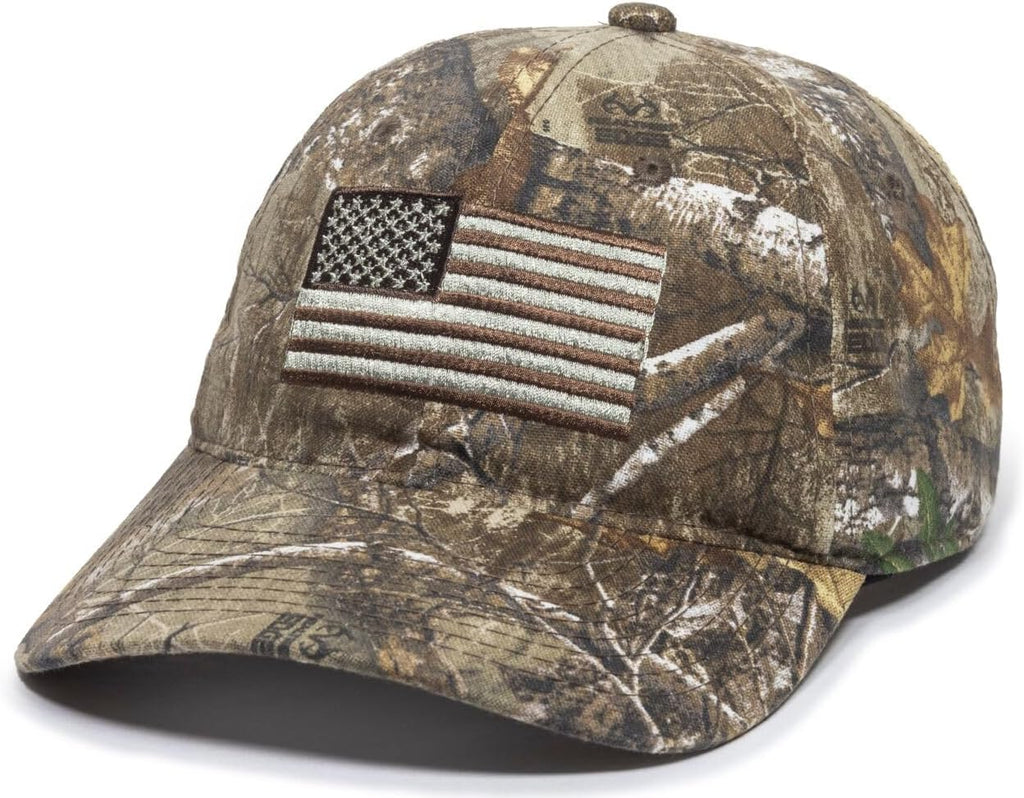 Outdoor Cap Men's Camouflage Americana Cap, One Size
