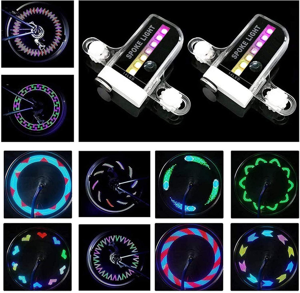 Bike Wheel Lights (2 Pack) - Waterproof LED Bicycle Spoke Lights - Bike Accessories - 30 Different Patterns Change