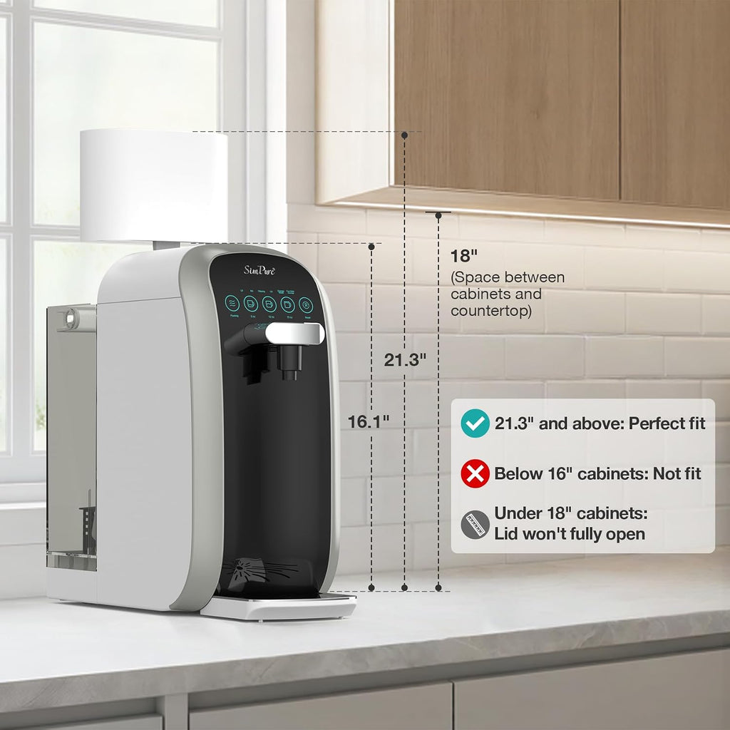 SimPure Y7P-BW UV Countertop Reverse Osmosis Water Filter, 5 Stage RO
