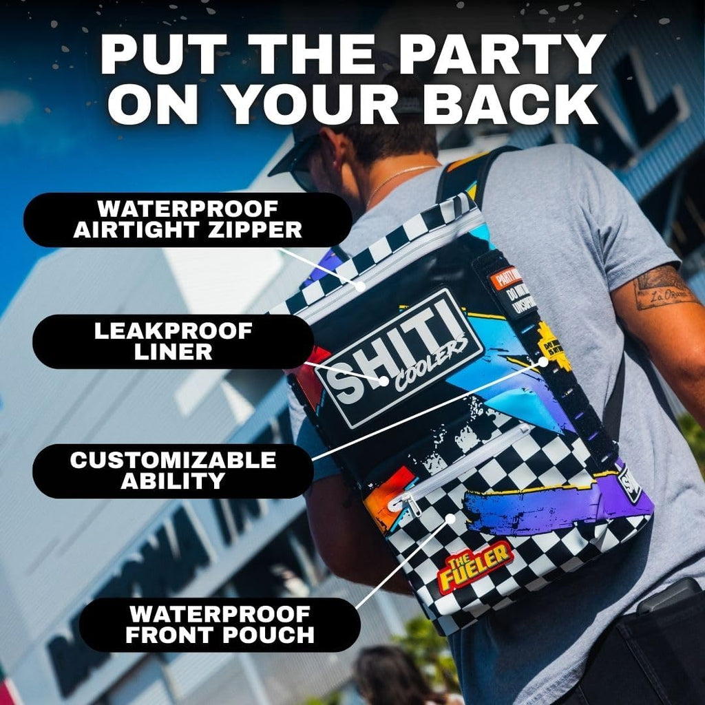 SHITI Coolers Cooler for Camping, Travel, Beach, Soft Lunch Box for Food, Drinks & Ice, Portable, Waterproof 24 Hr Insulated Bag with Shoulder Straps, Customizable