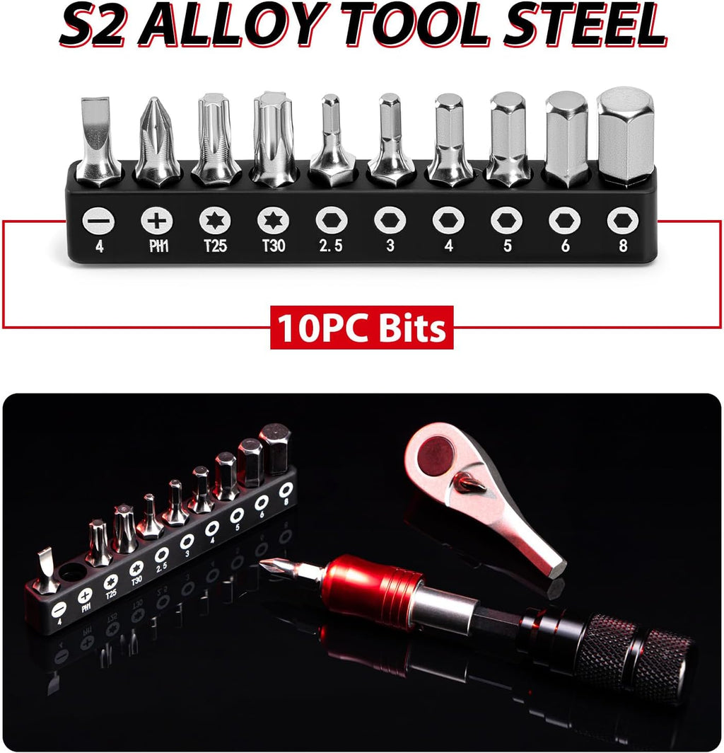 Bike Repair Tool Kit with Mini Pump in Portable Multifunction Tool Set