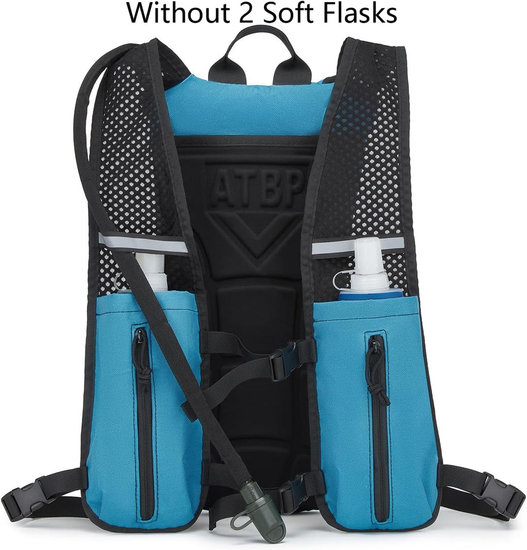 Running Hydration Vest Pack Tactical 3L Water Bladder Backpack Bag for Cycling Marathon Hiking Daypack Men & Women