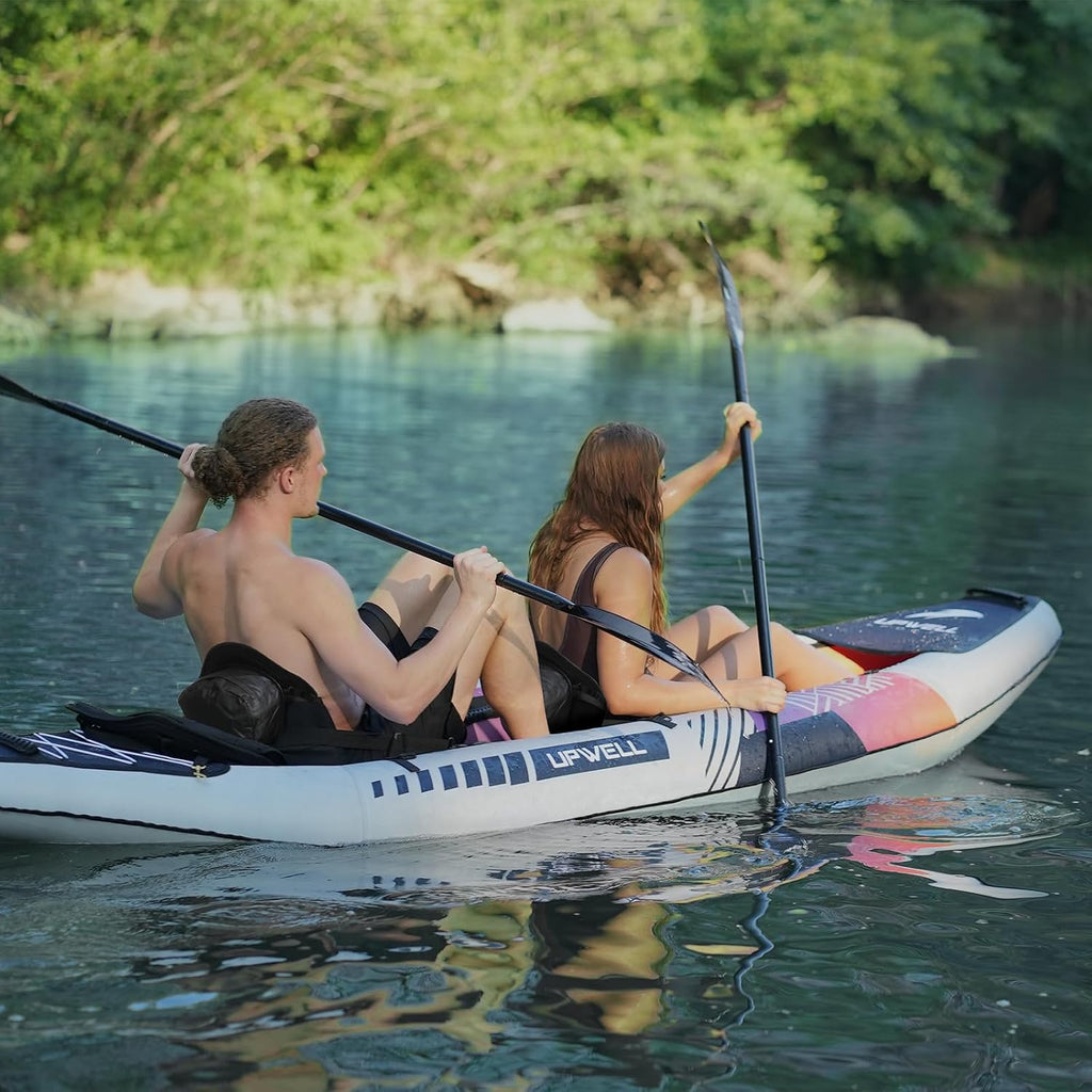 UPWELL Universal Kayak Seat with Storage Bag & 4 Adjustable Strap, Paddle Board Seat with Memory Foam Padded and Backrest for Kayak, Canoe, Sup