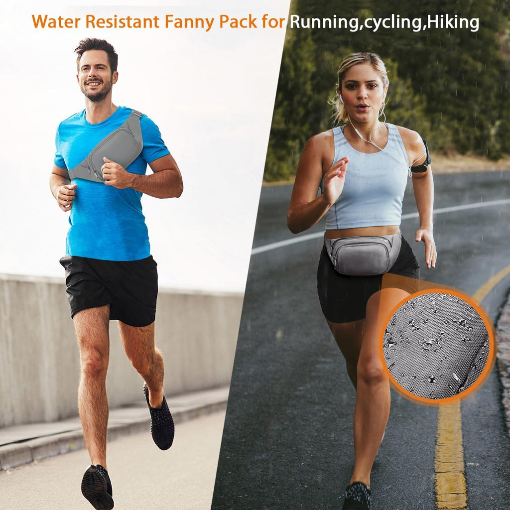 Large Fanny Pack for Women Men - Syican Waist bag with 3-Zipper Pockets