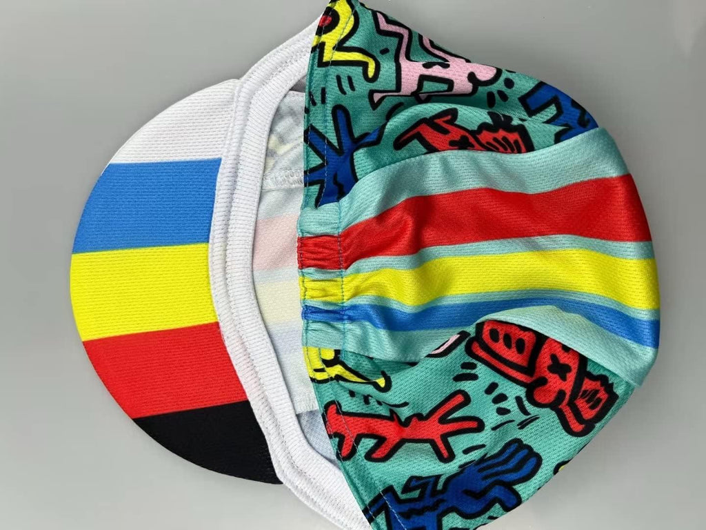 Funny Cycling Cap - Polyester Cartoon Cycling Hat-Under Helmet - Cycling Helmet Liner Breathable&Sweat Uptake