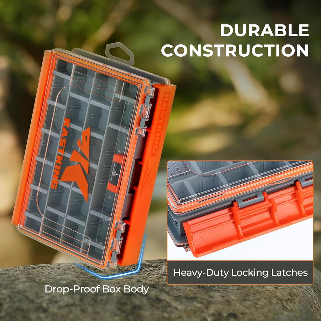 KastKing HyperSeal 3500 Double-Sided Waterproof Fishing Tackle Box, 1 Pack