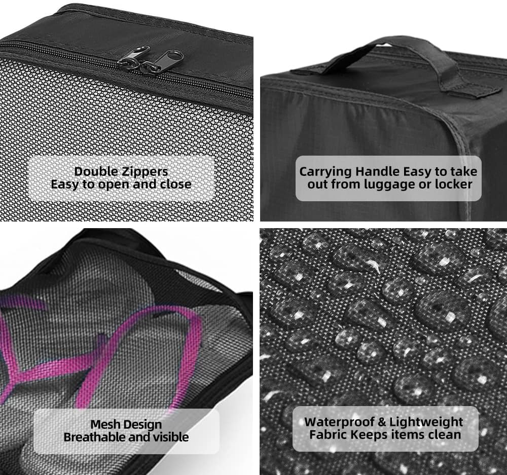 JJ POWER Travel Packing Cubes, Luggage Organizers with Shoe Bag