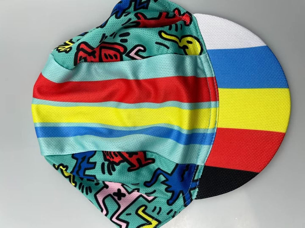Funny Cycling Cap - Polyester Cartoon Cycling Hat-Under Helmet - Cycling Helmet Liner Breathable&Sweat Uptake