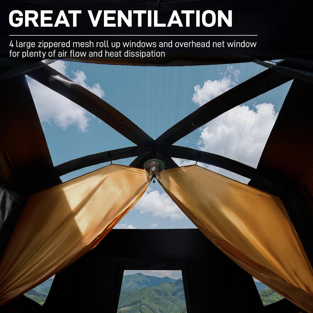 EVER ADVANCED 8/10 Person Camping Blackout Design Tent