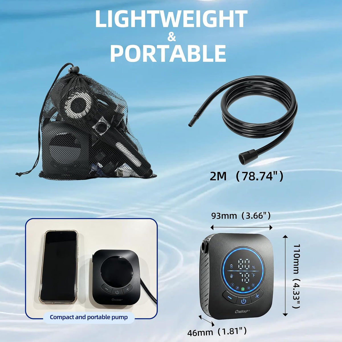 Portable Shower for Camping, IPX8 Filtered Camping Shower