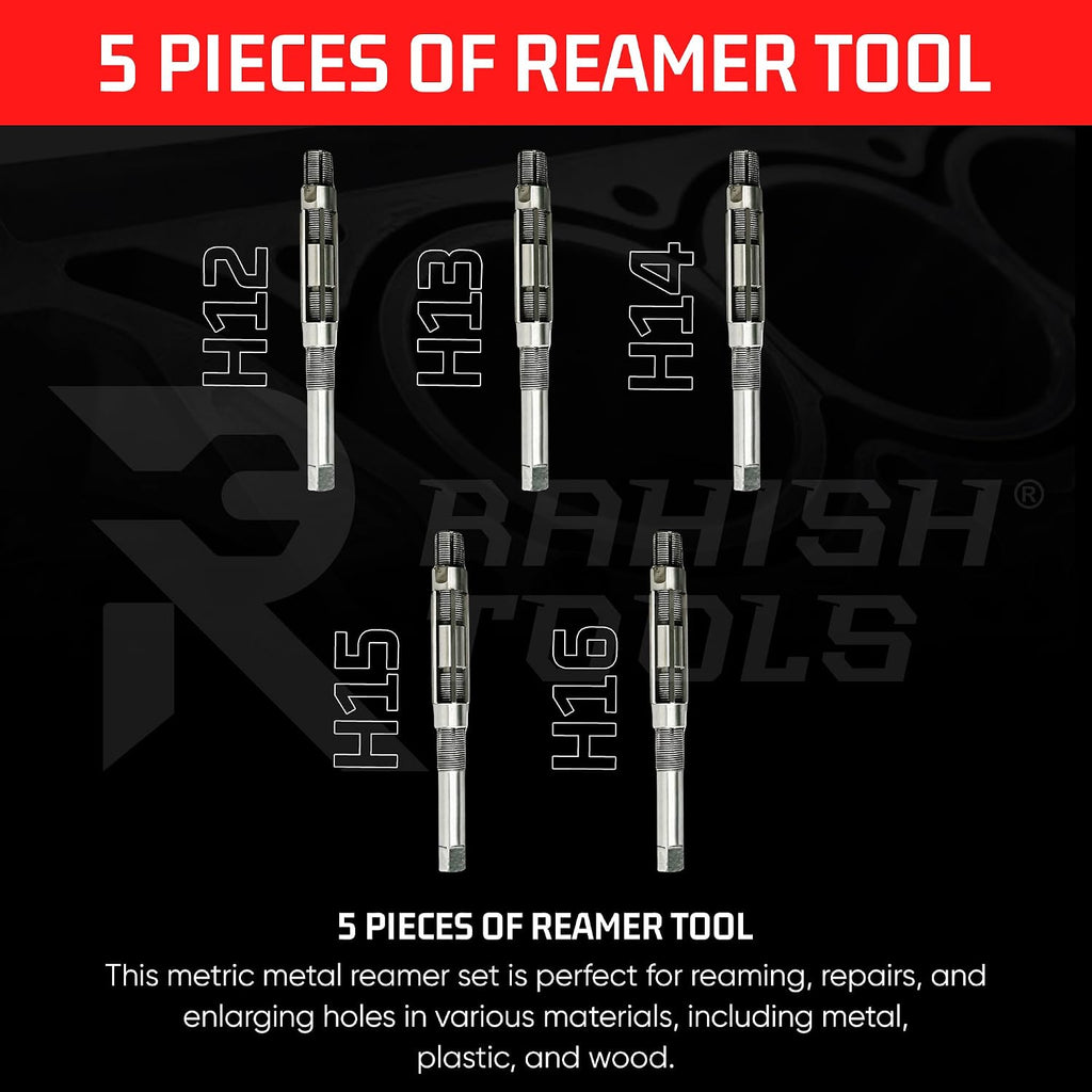 Adjustable Hand Reamer H12-H16, 1-1/16" to 2-7/32", Metal & Wood