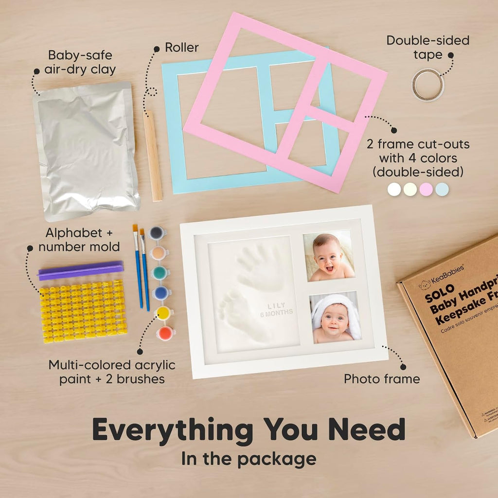 Baby Hand and Footprint Kit Quick Dry Clay Baby Footprints (Alpine White)