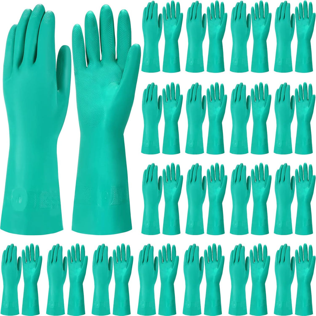 Potchen 10 Pairs Chemical Resistant Gloves 15 Mil Nitrile Gloves,X-Large