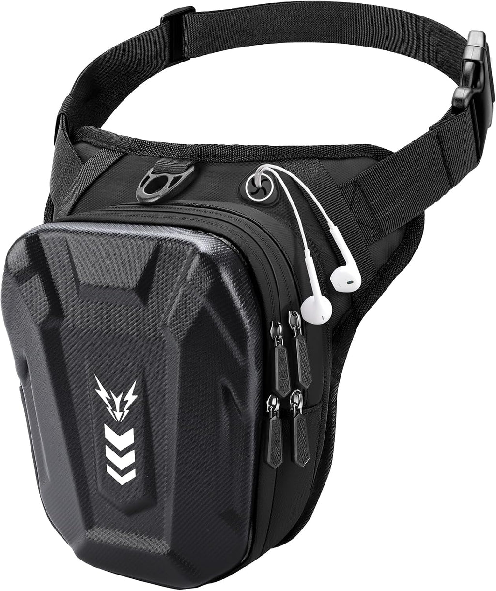 ISEYOU Thigh Bag for Women Men, Motorcycle Leg Bag with Leg Strap, Expandable Storage Multifunctional Gear Bags for Racing Bike Cycling Horse Riding Hiking Camping Fishing Travel Outdoor