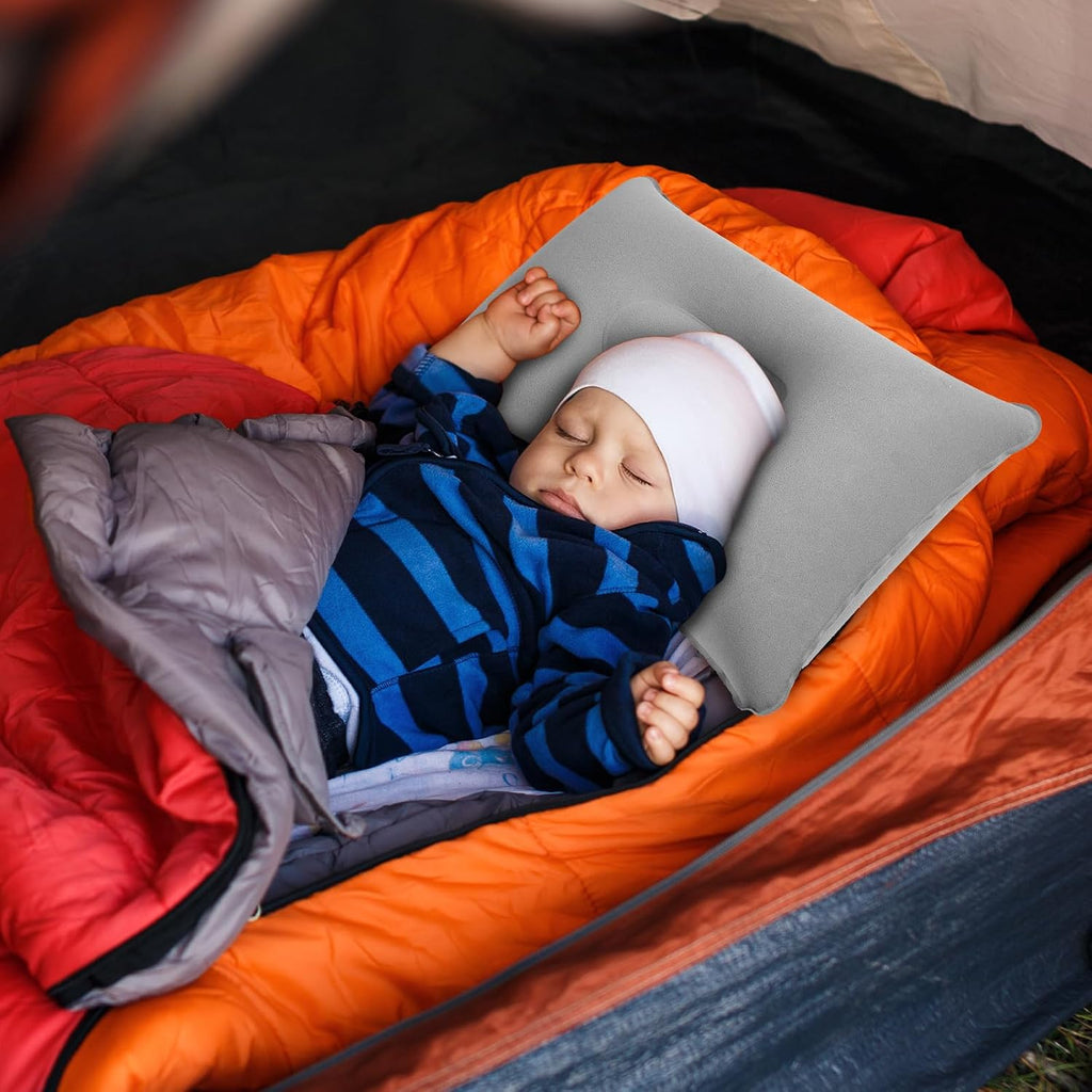 Maitys 5 Pcs Inflatable Camping Pillow,16.93 X 10.63 Inches,Gray