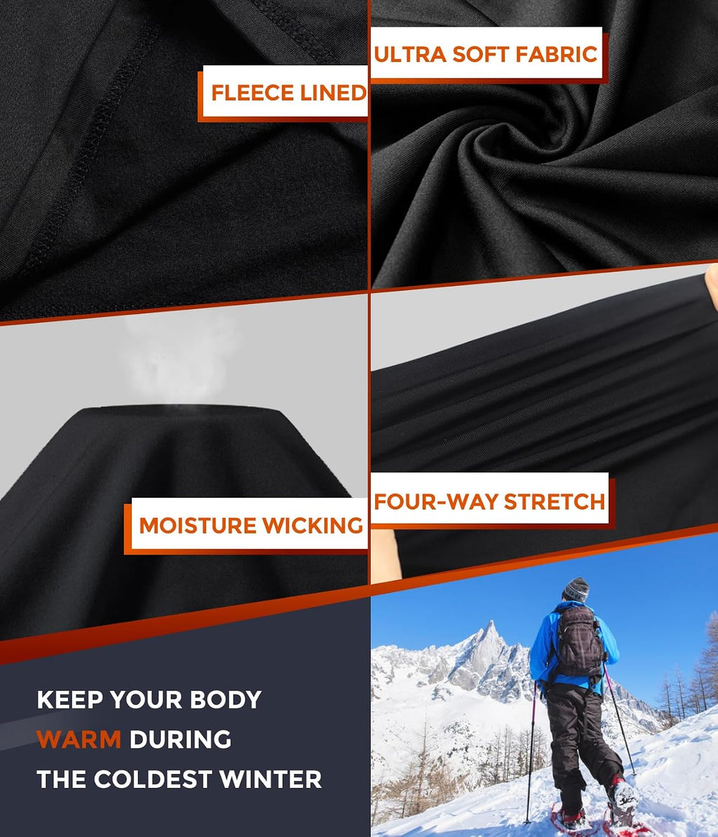 Mens Thermal Underwear Long Johns Set Cold Weather Hunting Base Layer