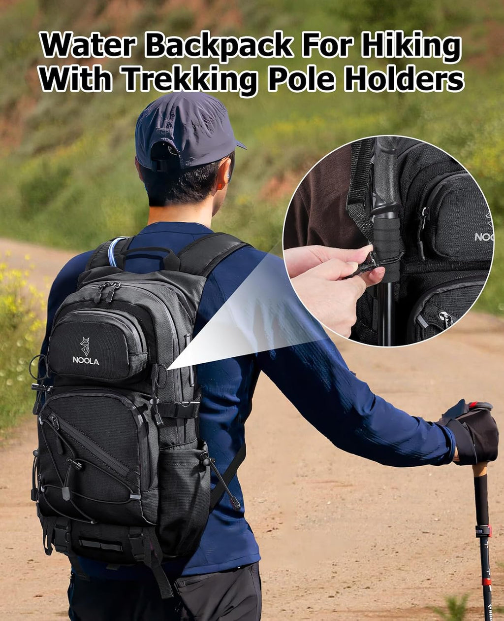 NOOLA 22L Hydration Hiking Backpack with 3L Water Bladder for Women and Men