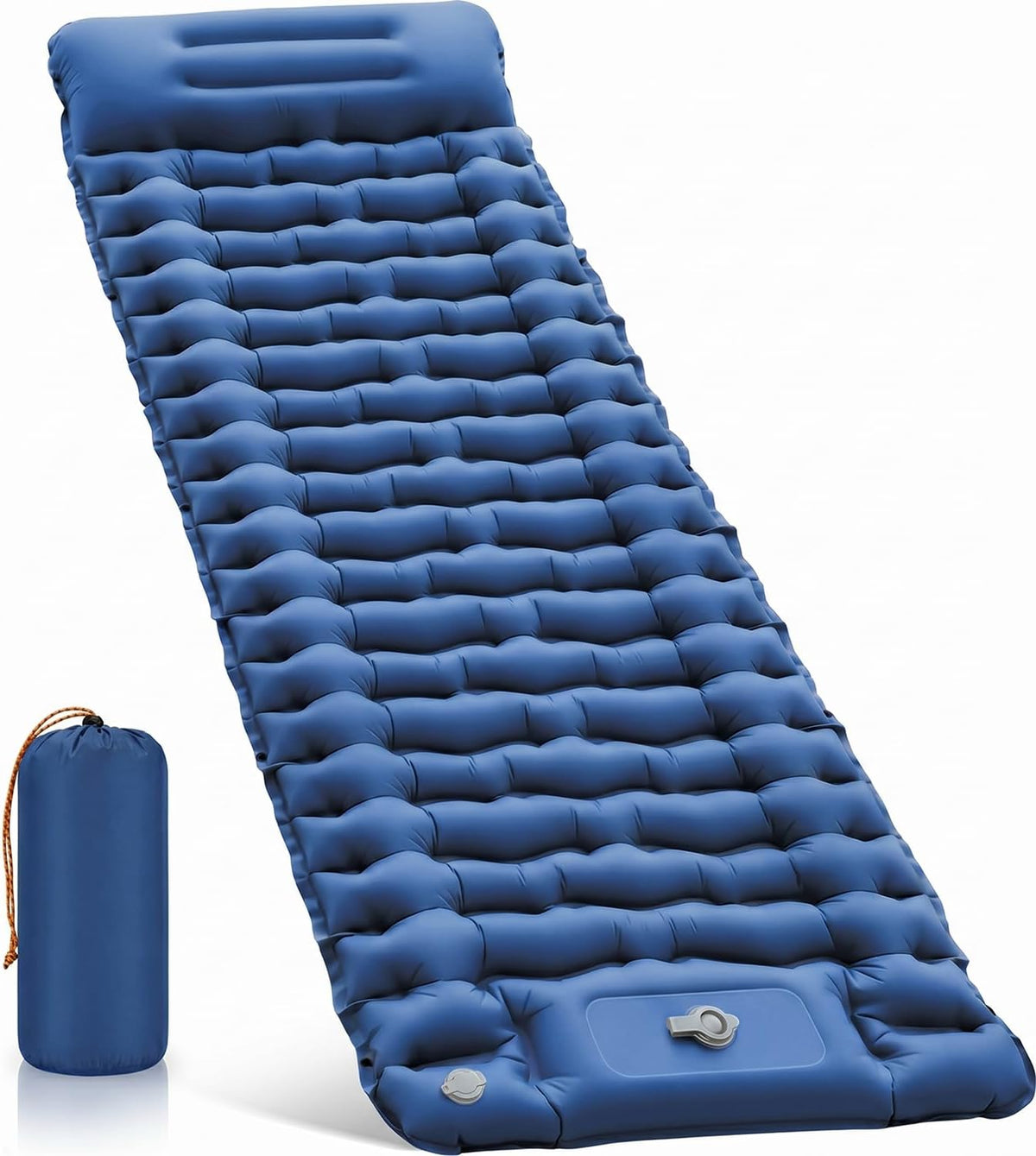 Sleeping Pad for Camping, Built-in Foot Pump with Pillow