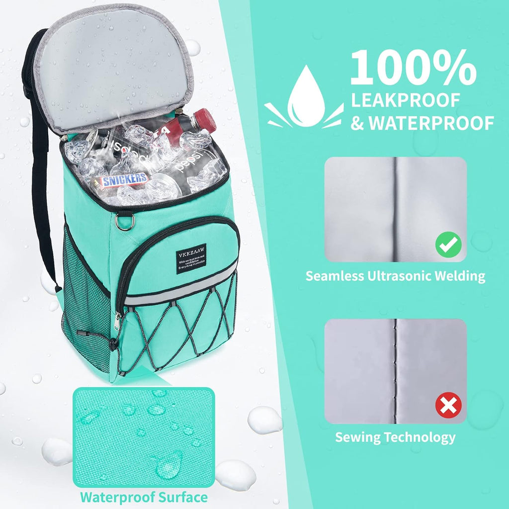 Backpack Cooler 42 Cans Insulated Leak Proof, Soft Lightweight Lunch Multifunctional Cooler Backpack Insulated Waterproof for Women Men