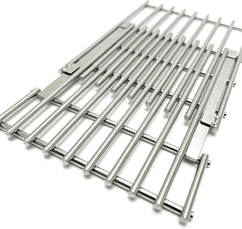 Stainless Cooking Grill Grates Replacement Adjustable Universal Extends from 14" to 20" Long, 8" Wide Each Adjust Expandable Cooking Grill Grids (3pack)