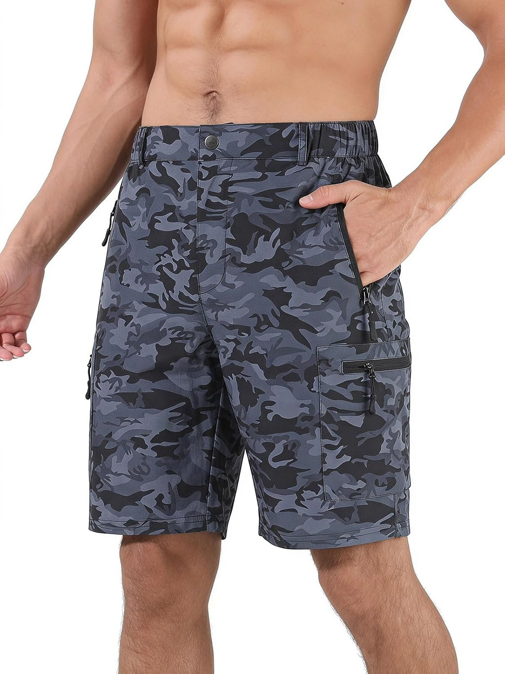 Suwangi Mens Hiking Cargo Shorts Casual Travel Tactical Short for Men