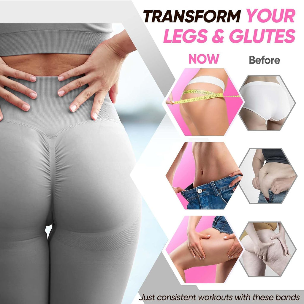 Ankle Resistance Bands with Cuffs, Workout Sets for Women, Resistance Bands for Working Out, Exercise Band for Leg Booty, Home Gym Workout Equipment, Ankle Weights Fitness Band Set