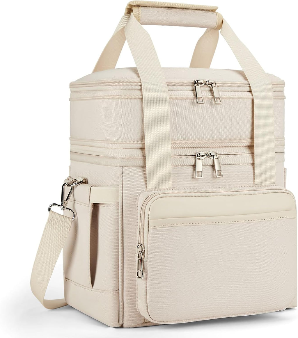 holuxer Lunch Bag for Women - Expandable Double Deck Lunch Box