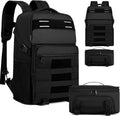 RUCYEN Lunch Backpack, Insulated Cooler Backpack Removable Lunch Box for Men Women, 15.6 Inches RFID Blocking Laptop Backpack Lunch Bag for Work Travel Black