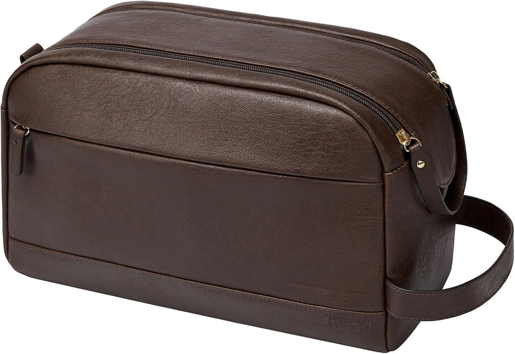 PU Leather Toiletry Bag for Men, Grey