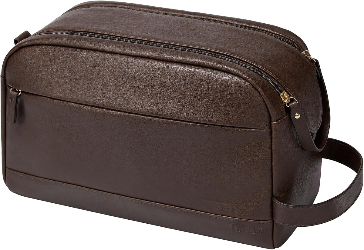 PU Leather Toiletry Bag for Men, Grey