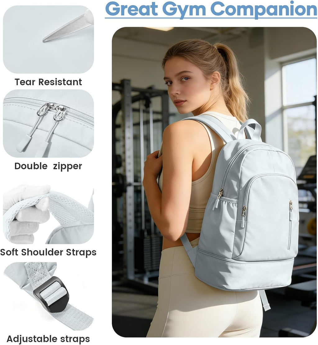 Gym Backpack for Women, Dance Volleyball Backpacks With Shoe Compartment