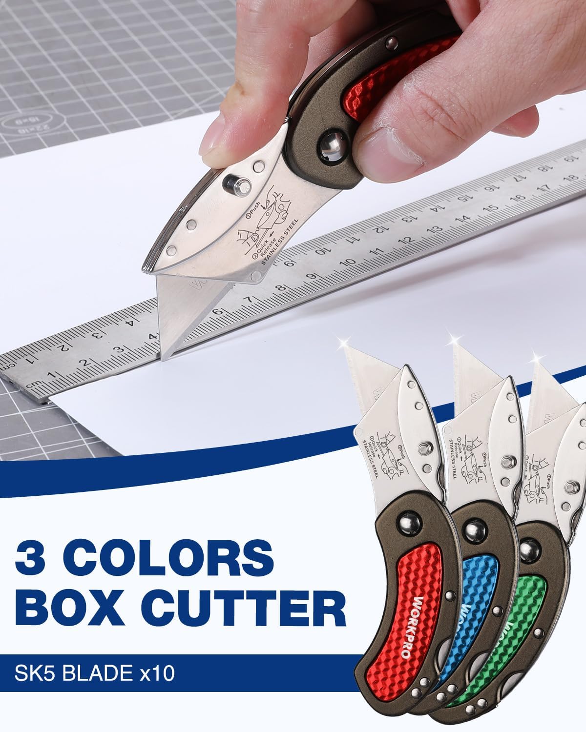 WORKPRO Folding Utility Knife Set