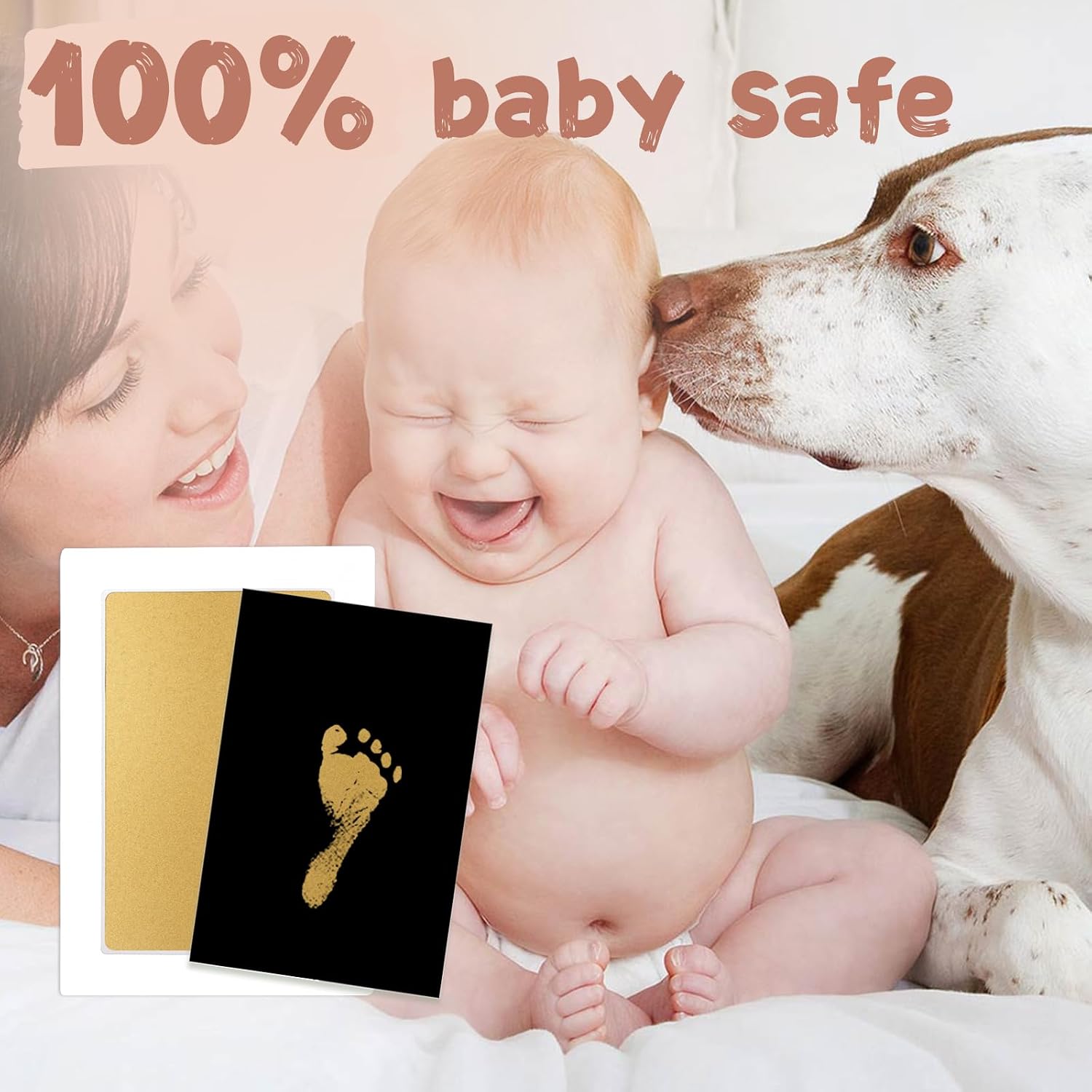 Inkless Baby Hand and Footprint Kit,Clean-Touch Ink Pads