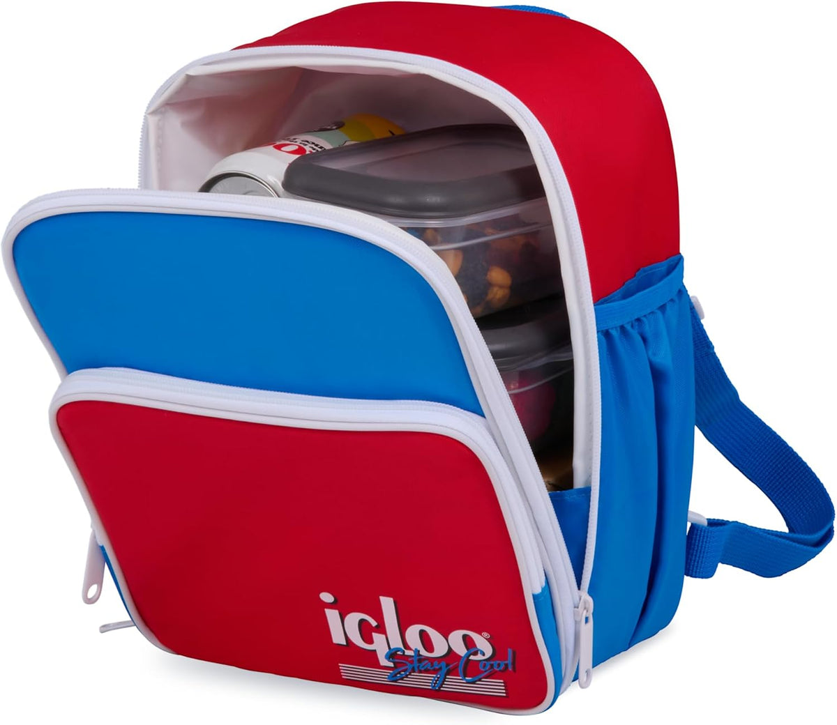 Igloo Retro 12-Can Mini Convertible Backpack Cooler, Red, White & Blue