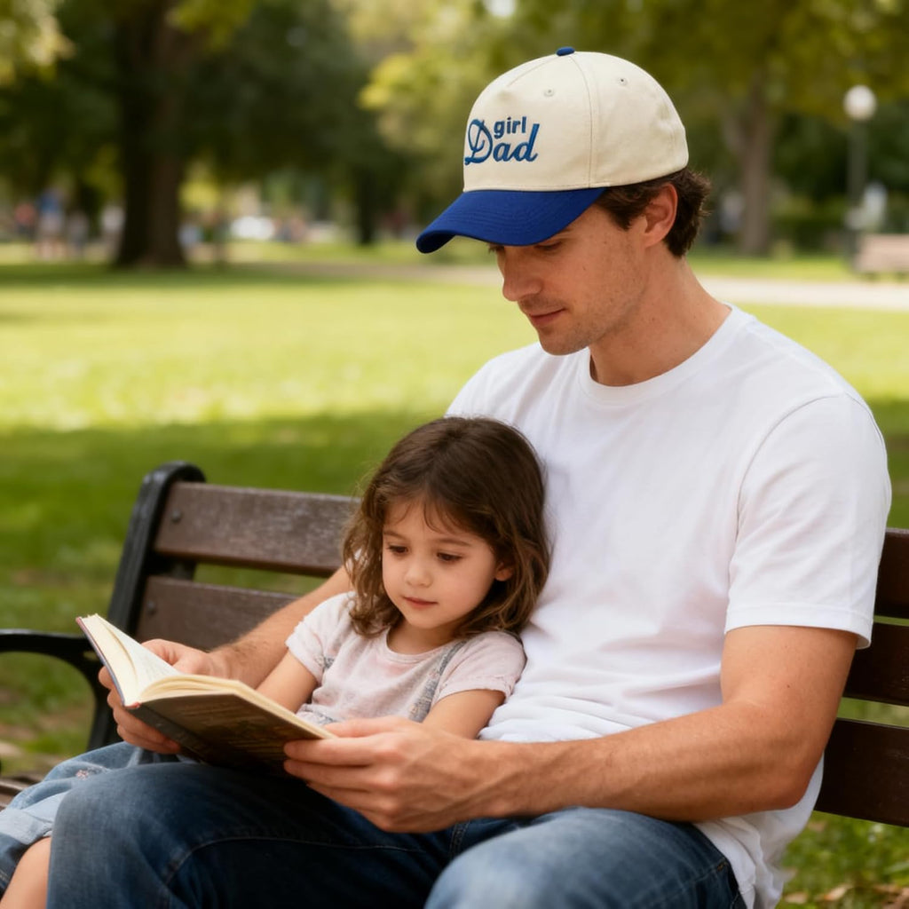Embroidered Boy Girl Dad Mom Two-Tone Baseball Cap, Classic Dad Hat for Men Women His Her, Family Theme Gift Ideas