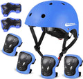 Adjustable Helmet for Ages 5-16 Kids Toddler Boys Girls Youth,Protective Gear with Elbow Knee Wrist Pads for Multi-Sports Skateboarding Bike Riding Scooter Inline skatings Longboard Roller Skate