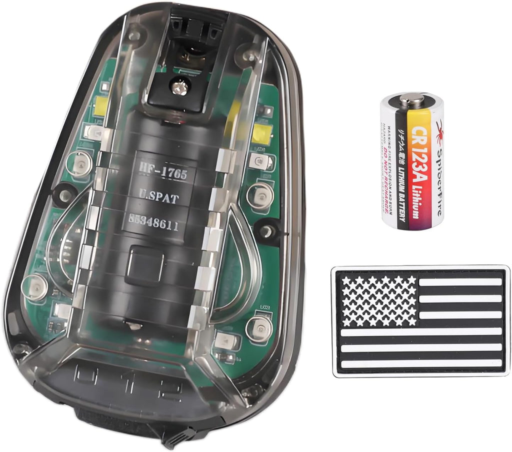 Tactical Helmet Light,4 Modes Visible LED IR Constant-on/Strobe,Waterproof Ladybird Lamp Survival Signal Light for Outdoor Sports Survival Signal Light,1*CR123A Battery Included.