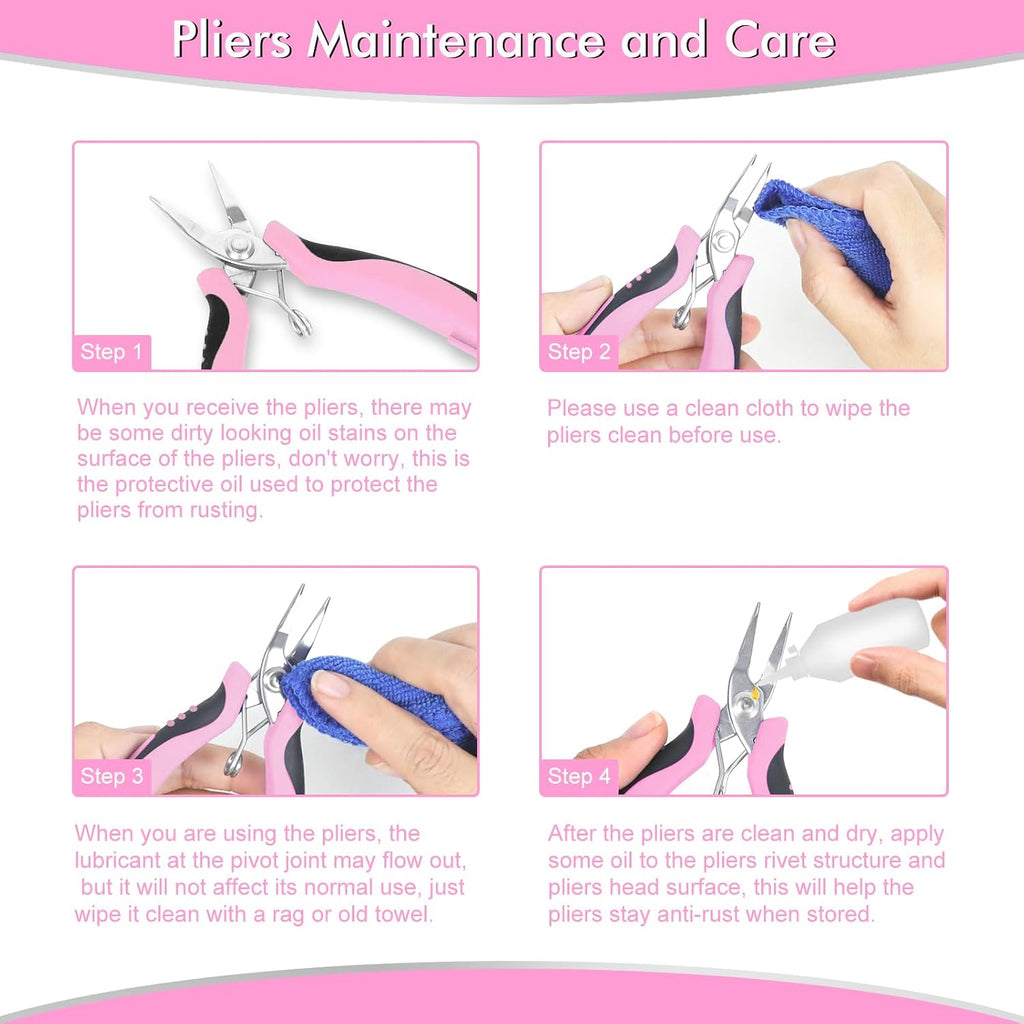 Toolour Jewelry Pliers Set Jeweler Making Tools for Adults,11pcs Professional Jewelry Pliers Tool Kit with Jewellery Making Supplies for DIY Beading Crafting Crimping Cutting Repair