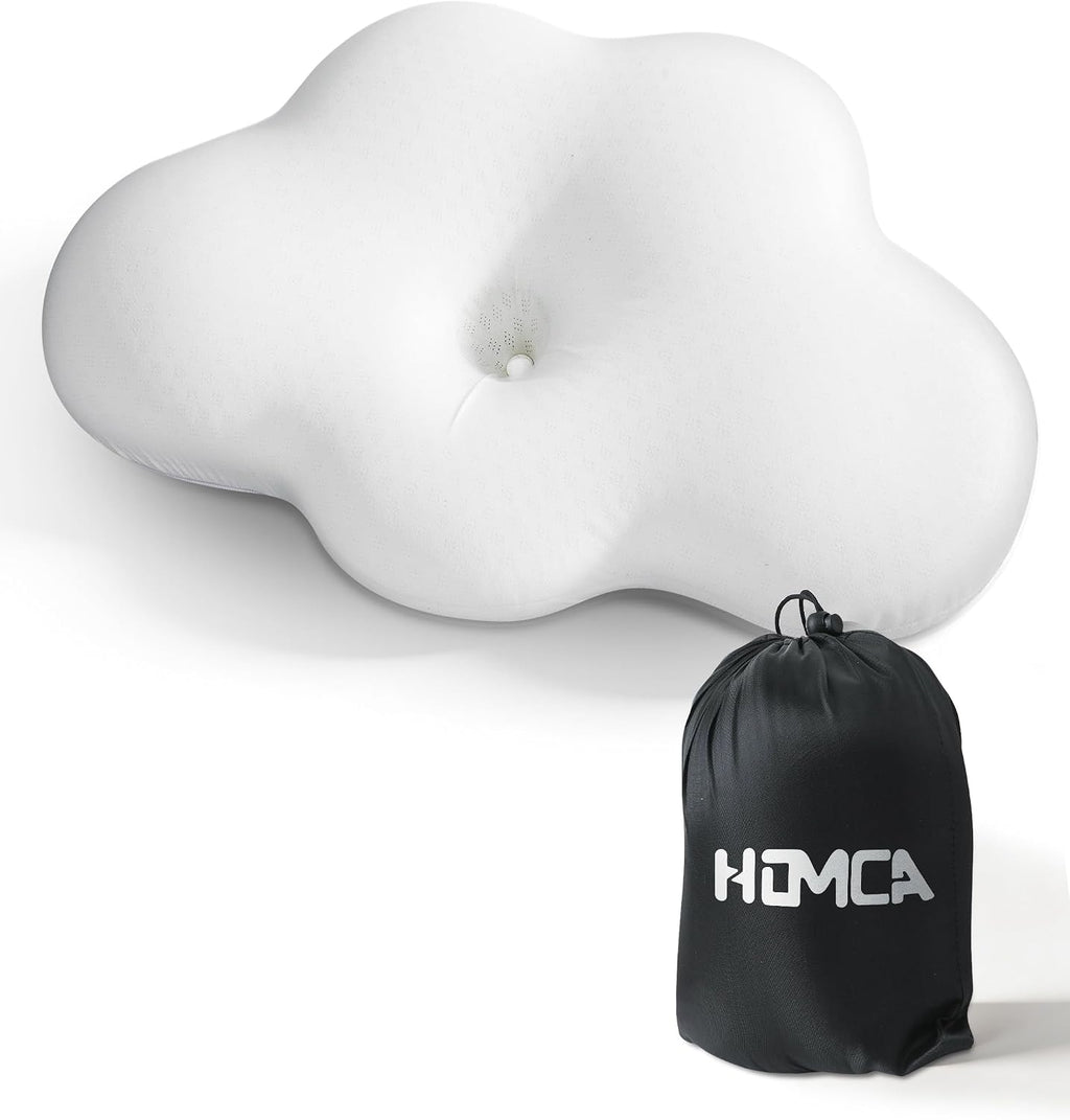 HOMCA Memory Foam Camping Pillow, Travel Pillow for All Sleepers