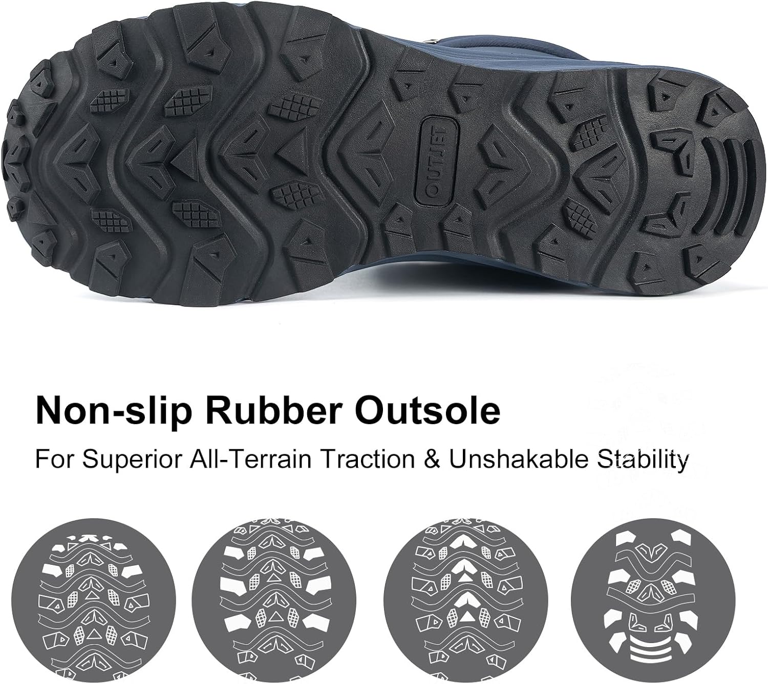 Men's Waterproof Hiking Boots Lightweight Comfortable Outdoor Walking Trail Boots Shoes