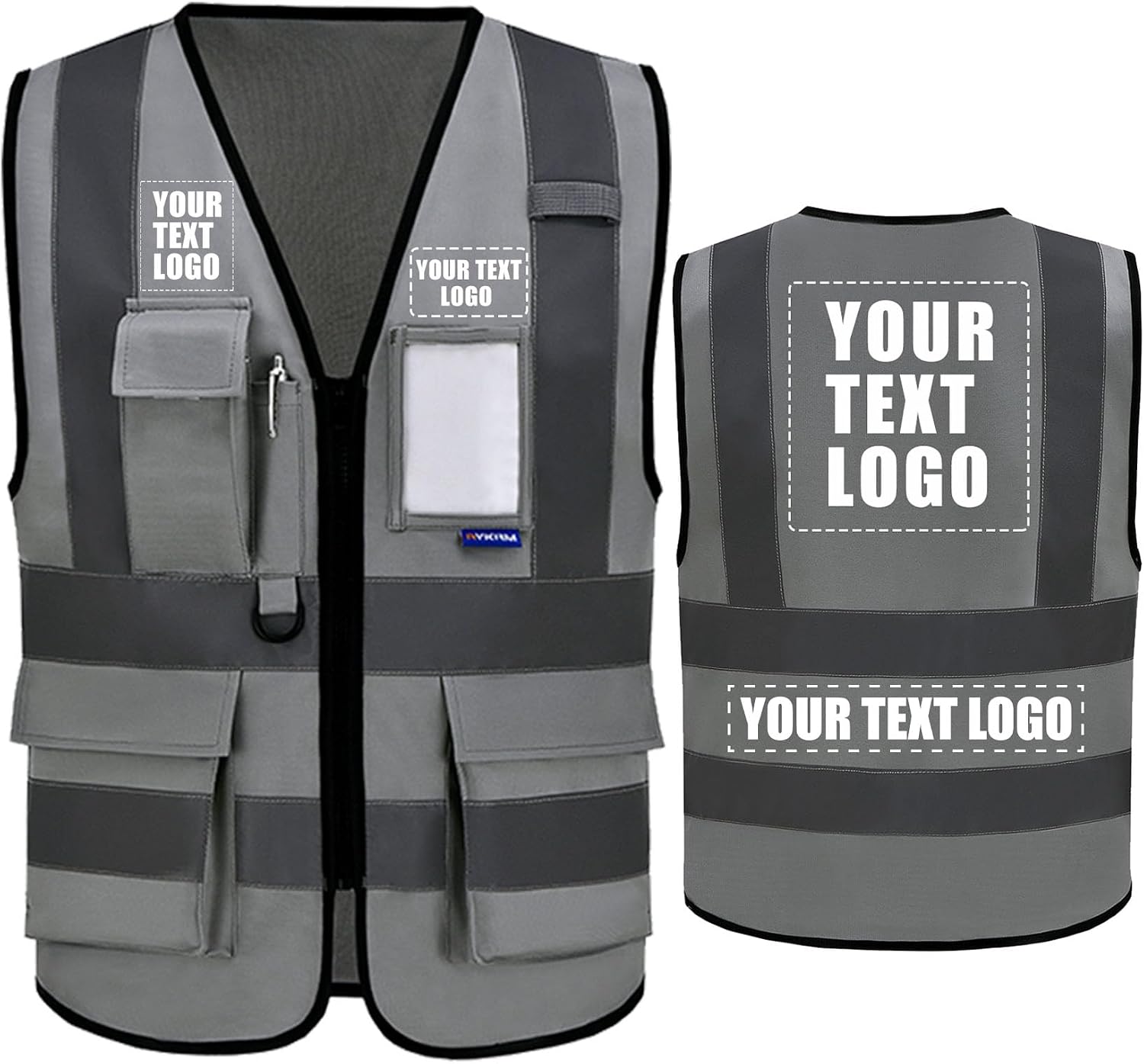 A-SAFETY High Visibility Reflective Safety Vest Customize Logo (XS-8XL)