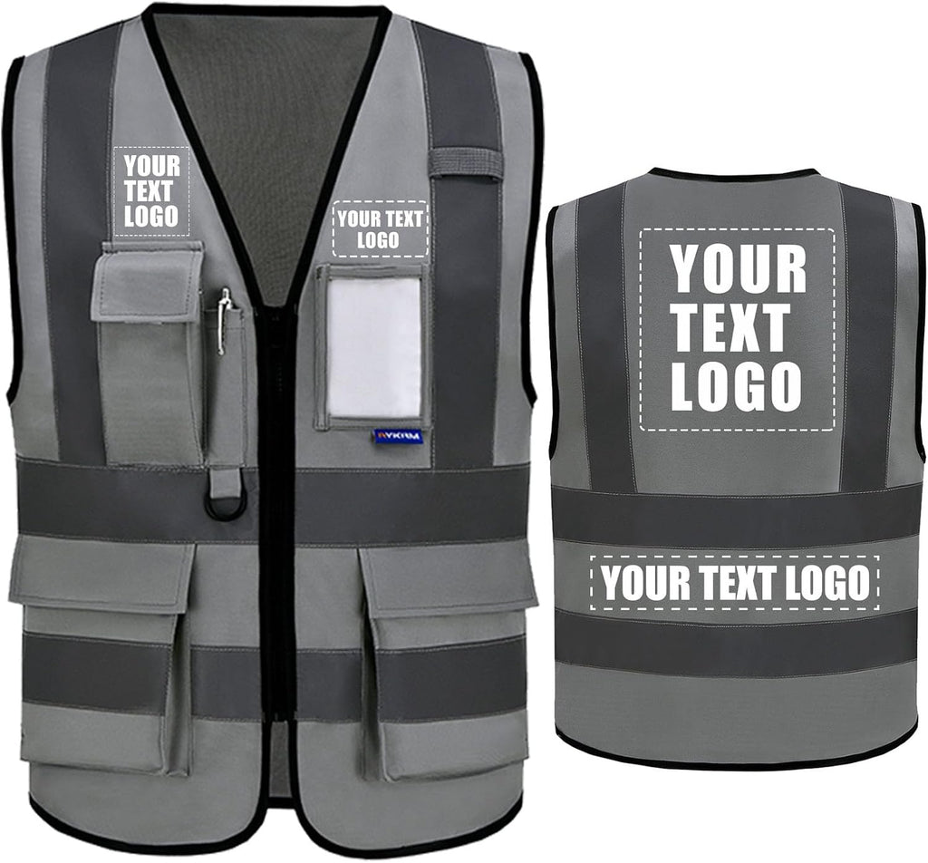 A-SAFETY High Visibility Reflective Safety Vest Customize Logo (XS-8XL)