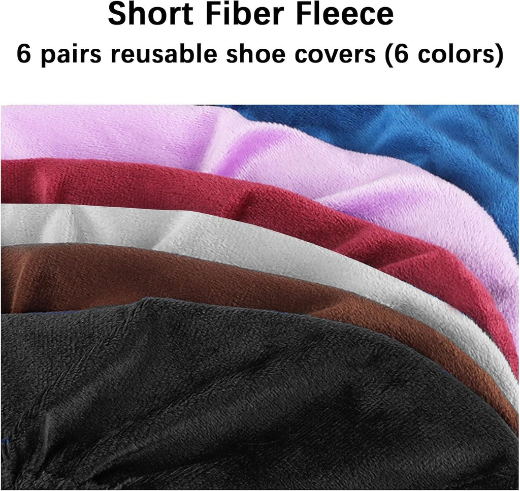 6 Pairs Non Slip Reusable Shoe Covers