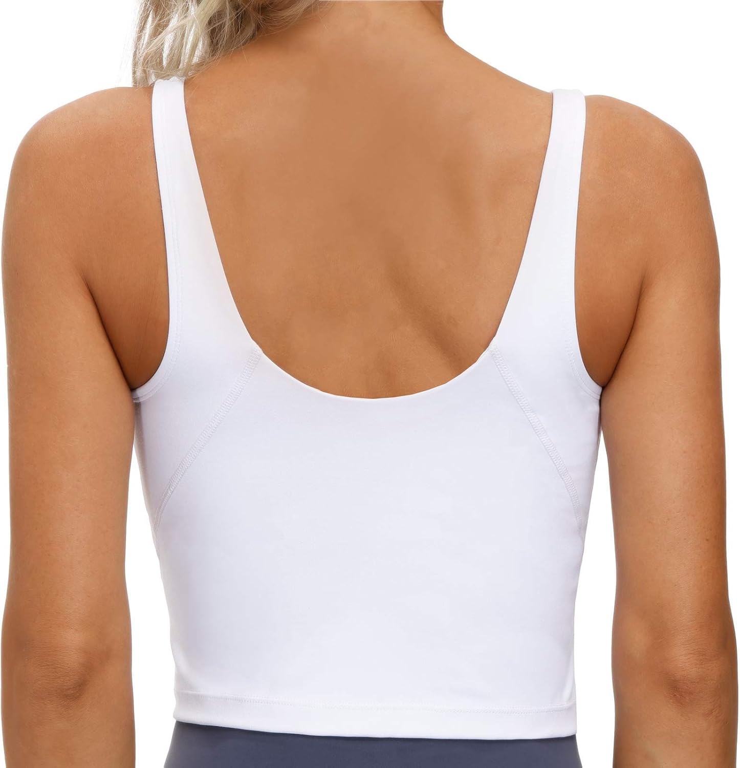 THE GYM PEOPLE Women’s Longline Sports Bra Wirefree Padded Medium Support Yoga Bras Gym Running Workout Tank Tops