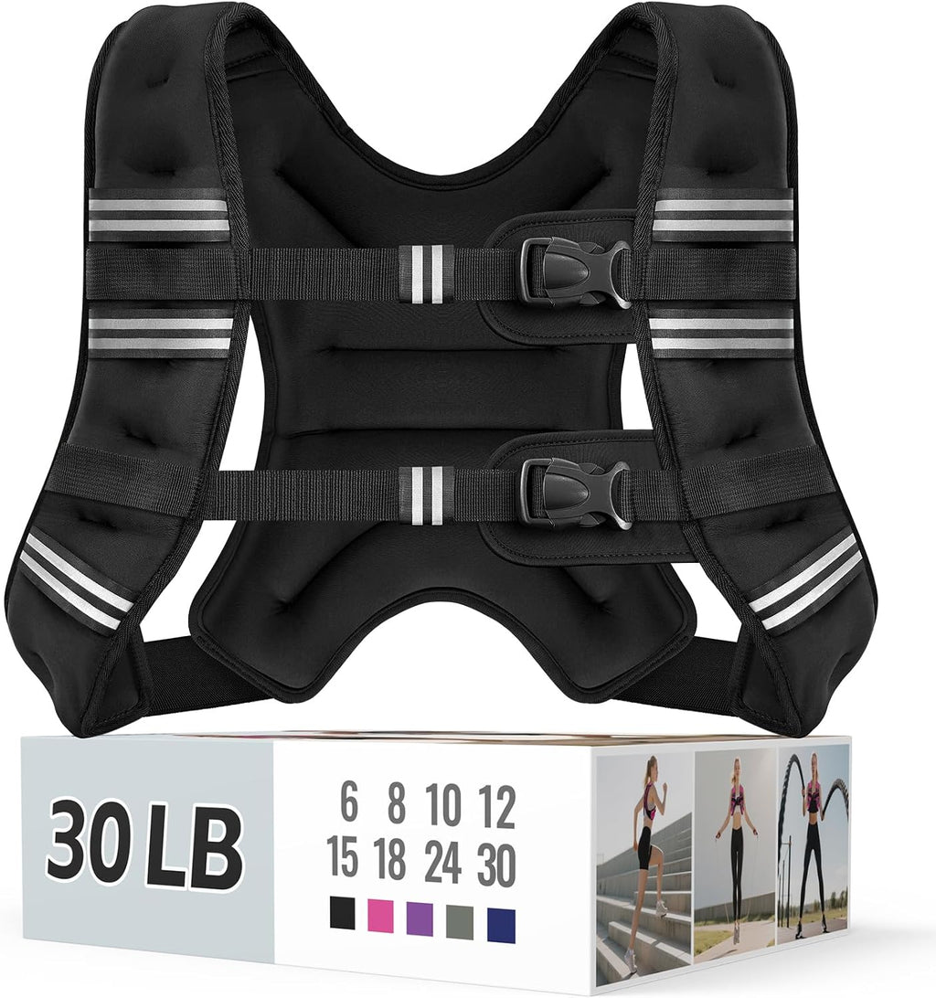 Zeerun Weighted Vest, 6/8/10/12/15/18/20/24/30LB for Men Women