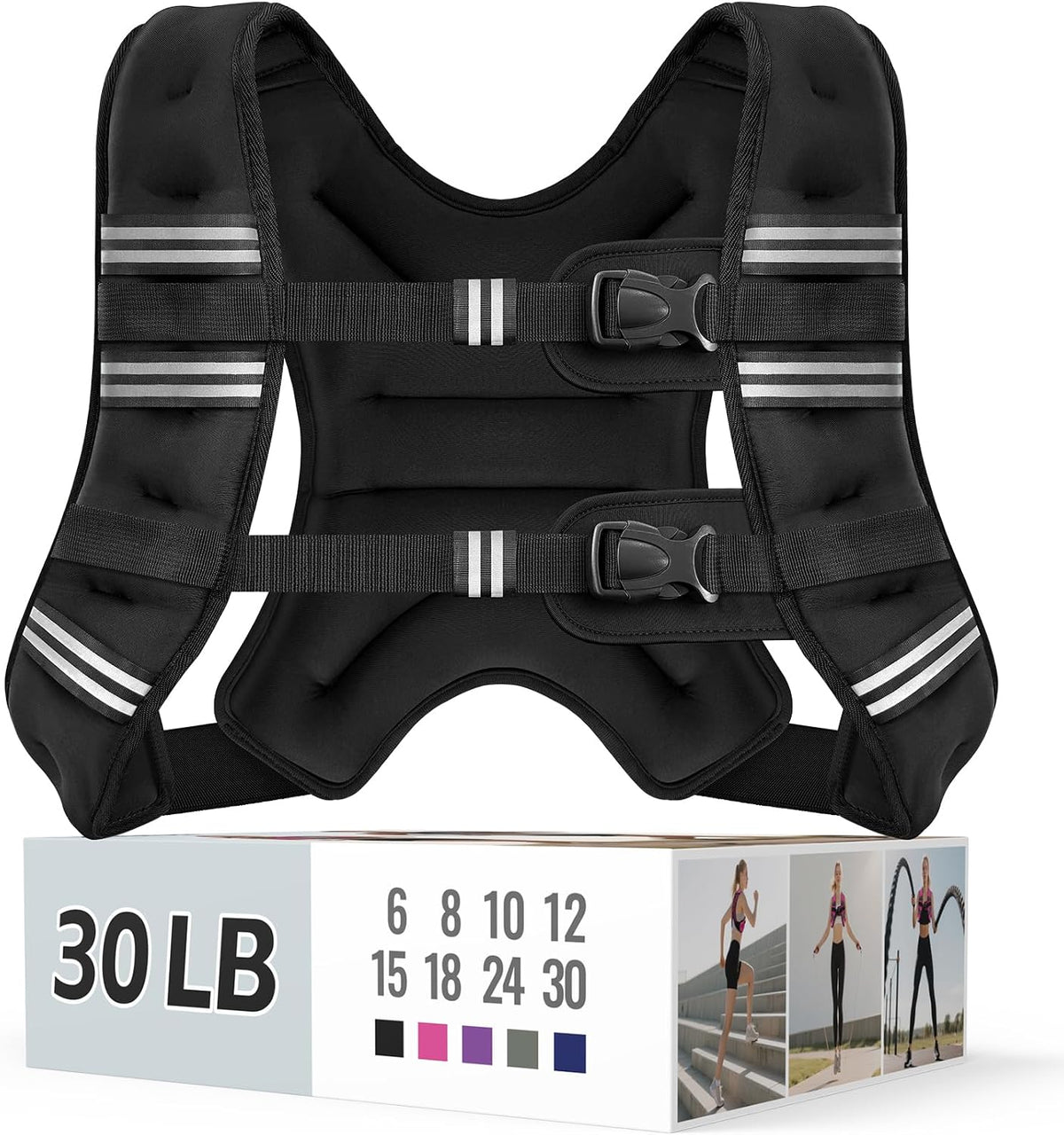 Zeerun Weighted Vest, 6/8/10/12/15/18/20/24/30LB for Men Women