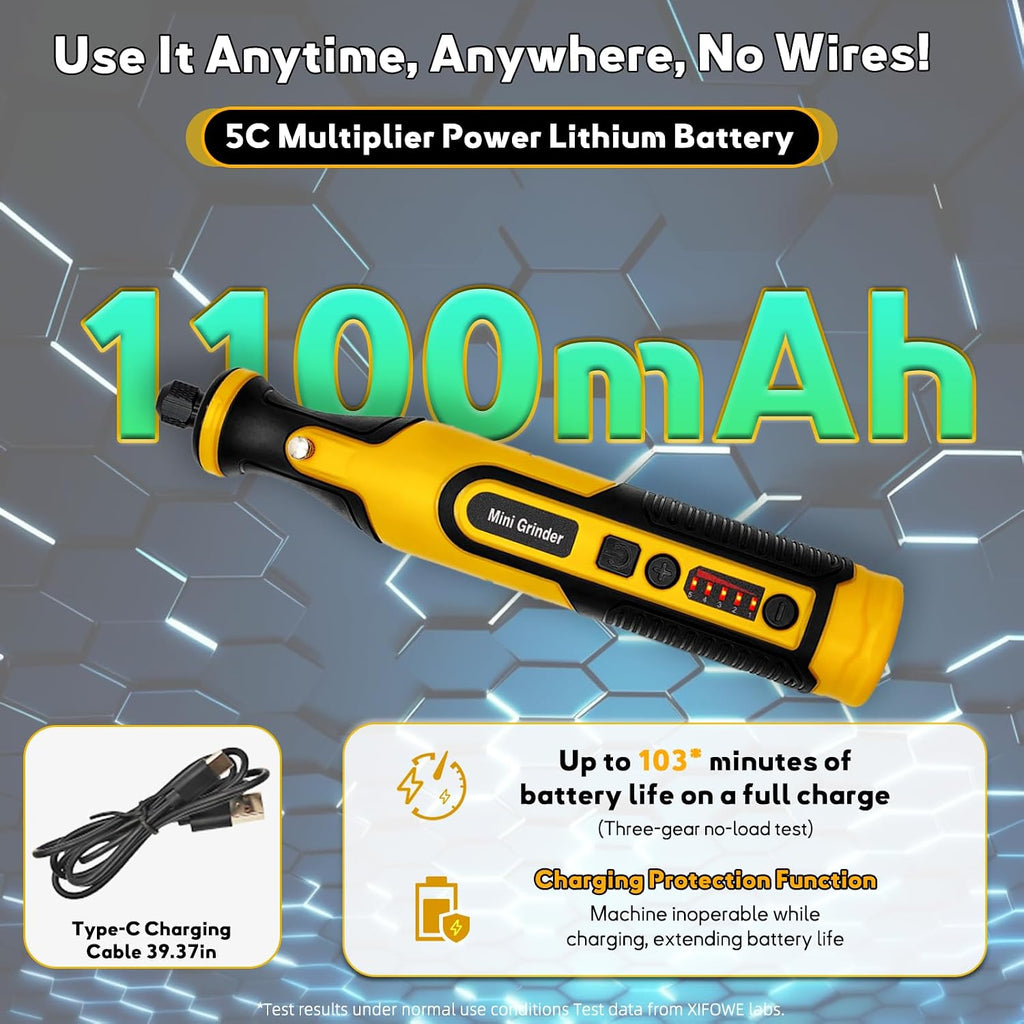 7.2V Mini Cordless Rotary Tool, 59 Attachments for DIY Crafts